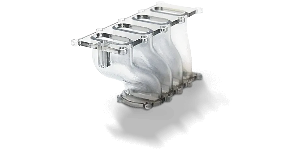 Auspuff-Prototyp im SLA-3D-Druck mit VisiJet SL HiTemp