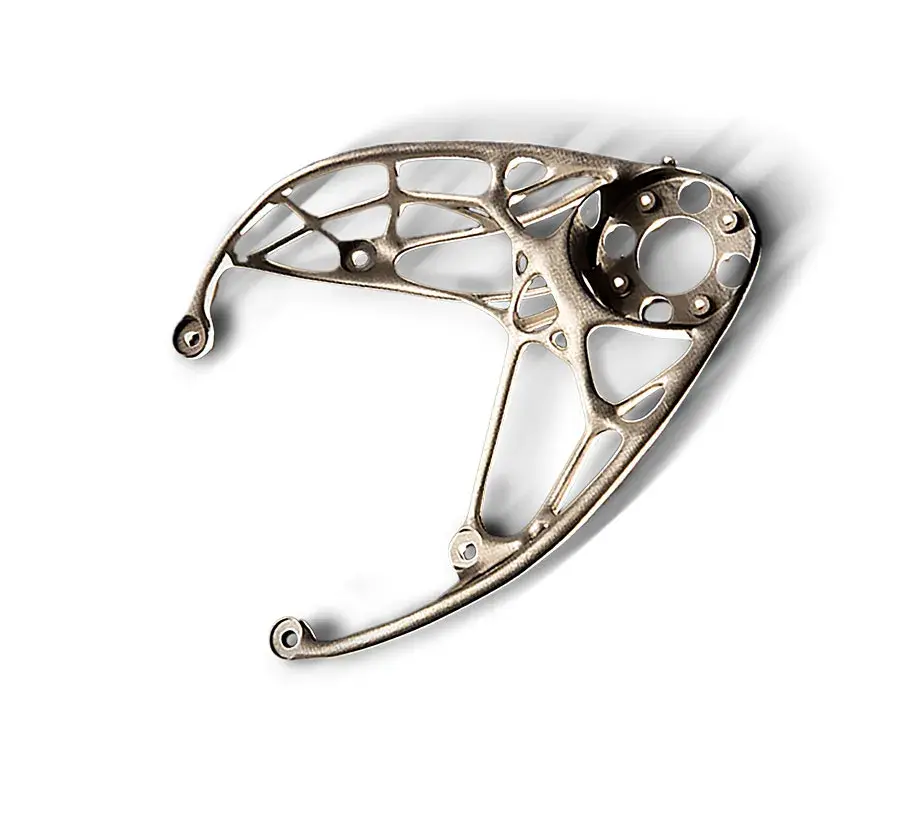 Fertige Klammer, gedruckt mit LaserForm Ti GR5-Werkstoffen