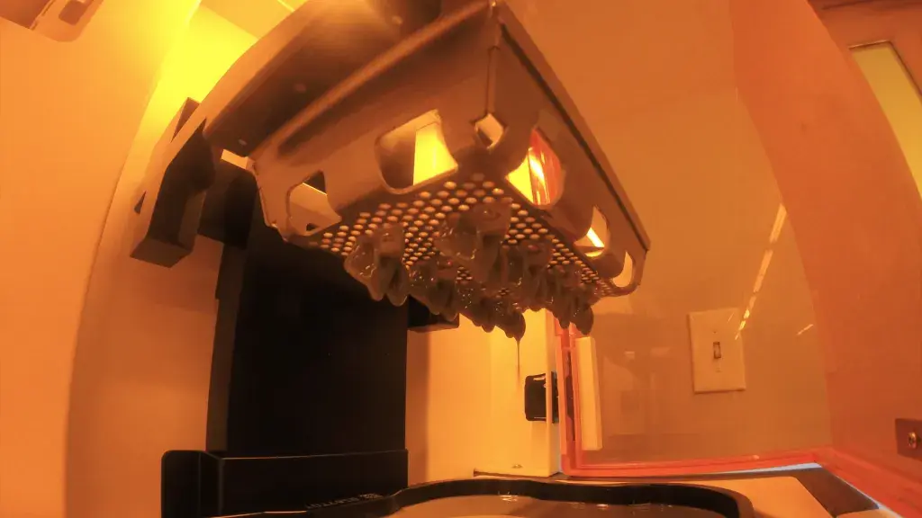 3D-gedruckte Teile in der Druckerkammer des Figure 4