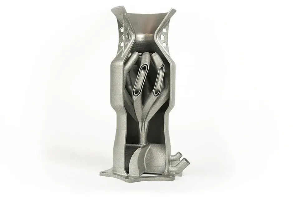 Kraftstoffdüse mit Doppel-Substanz-Technologie und reduziertem Druckverlust. 