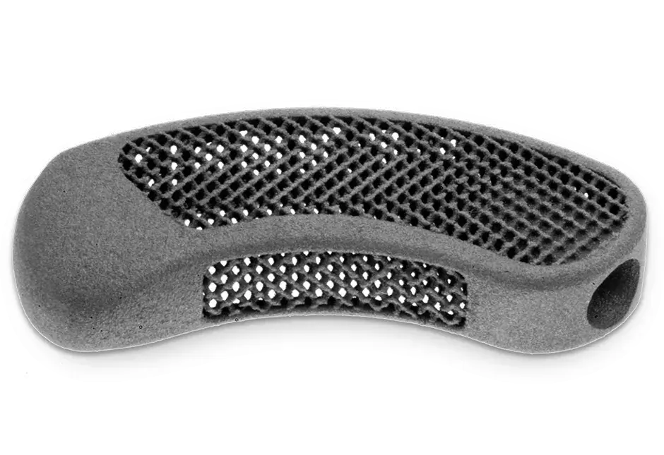 Zwischenwirbelimplantate für ein verbessertes Einwachsen der Knochen, hergestellt aus dem Werkstoff LaserForm Ti Gr5 (A).