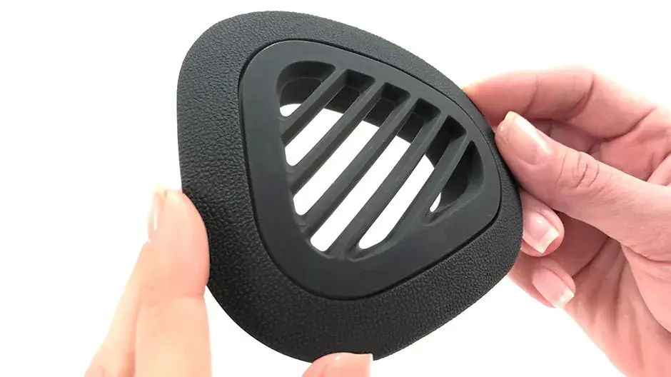 Ein clipbarer Lüftungsauslass, gedruckt mit Figure 4 Pro Schwarz