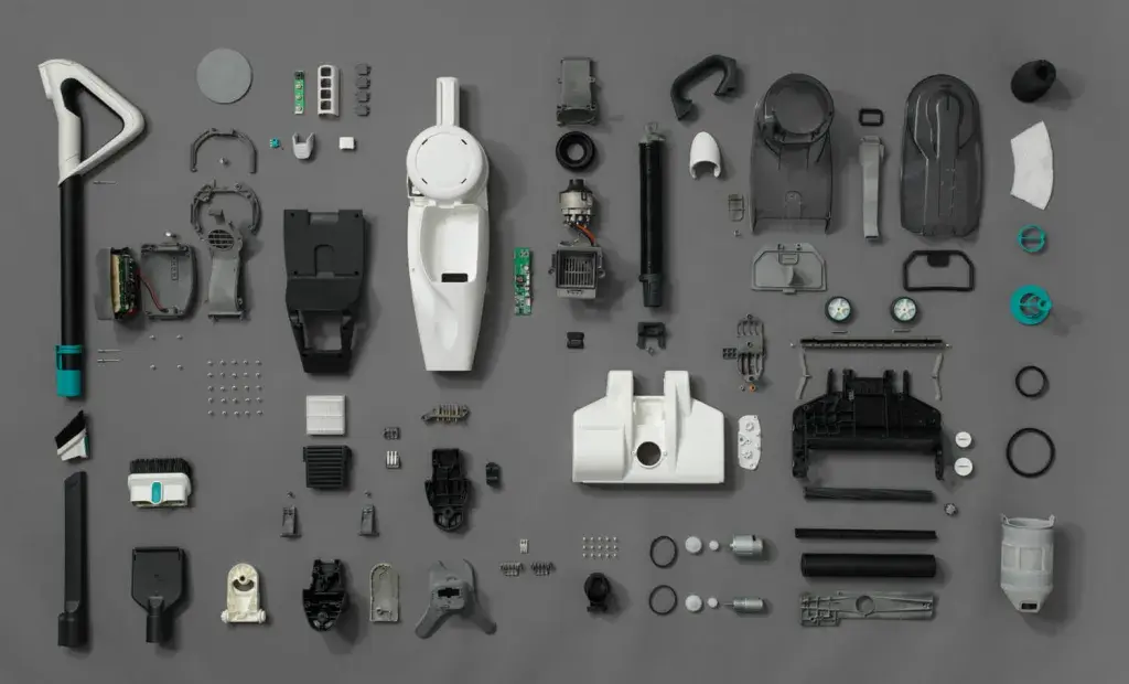 Von 3D Systems On Demand für den Vorserien-Prototypen von Lupe hergestellte Teile