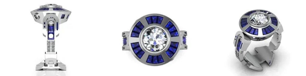 Uptown Diamond R2 D2-Ring am Finger