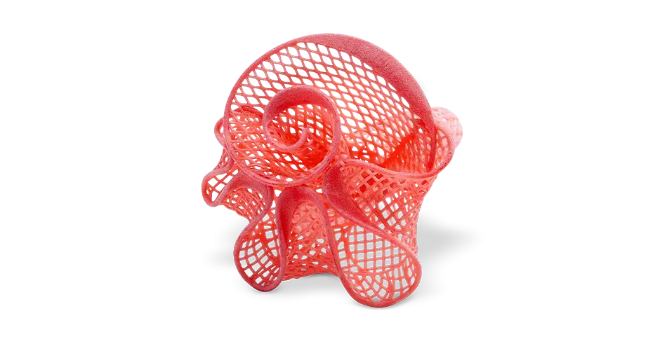 Ring im Fusion-Stil aus VisiJet Wax Jewel Red