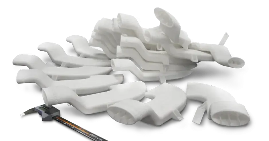 3D-gedruckte Rohre aus Duraform PA SLS