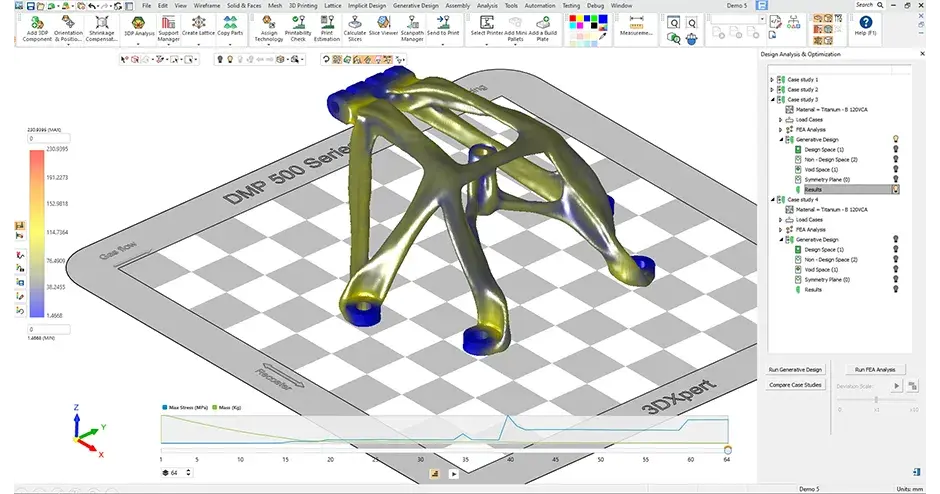 Rendering eines Druckteils in 3DXpert