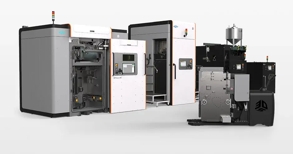 3D-Drucker und Module des DMP Factory500