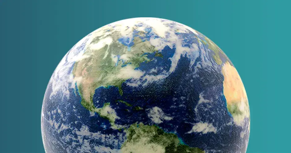 ein 3D-gedruckter Globus