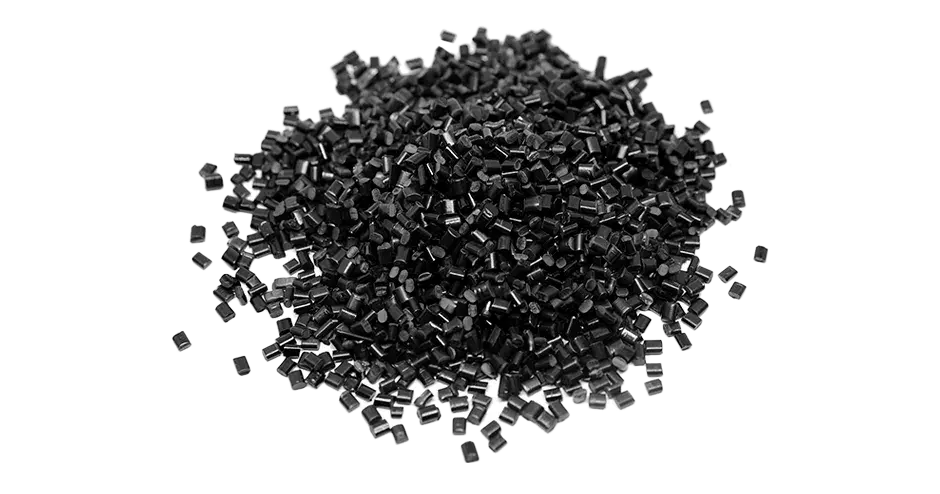 Schwarze Kunststoffpellets