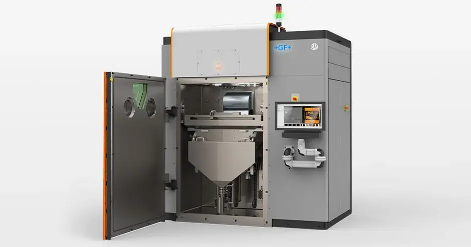 3D-Drucker DMP Flex 350 mit geöffneter Tür