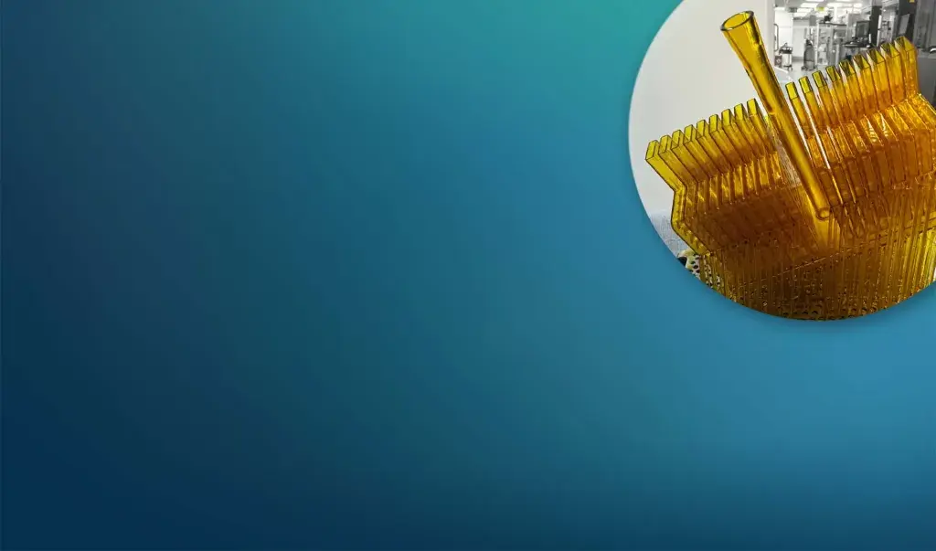 Blue background with eggshell mold pattern in the upper right corner