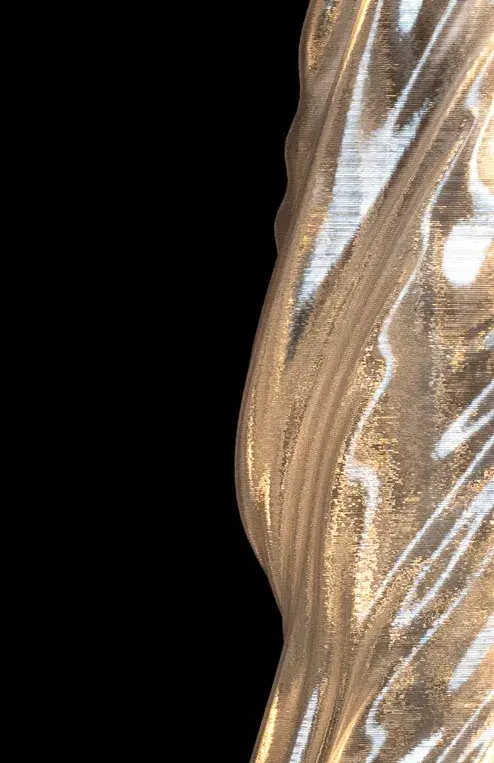 Lampe, entworfen von Slicelab und 3D-gedruckt mit PETG-Pellets auf dem Pelletdrucker EXT 1270 Titan.