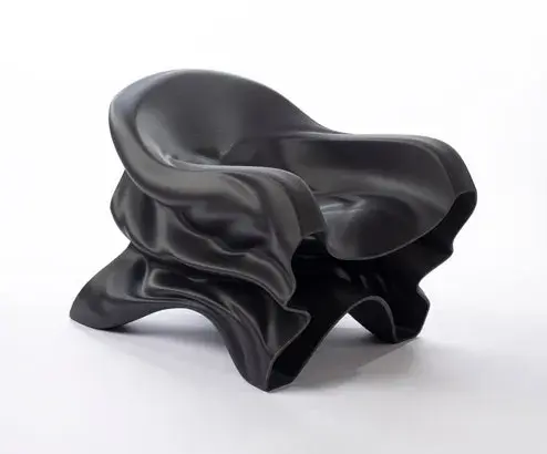 Steam Lounge Chair, entworfen von Slicelab und 3D-gedruckt mit PETG-Pellets auf dem Pellet-3D-Drucker EXT 1270 Titan.