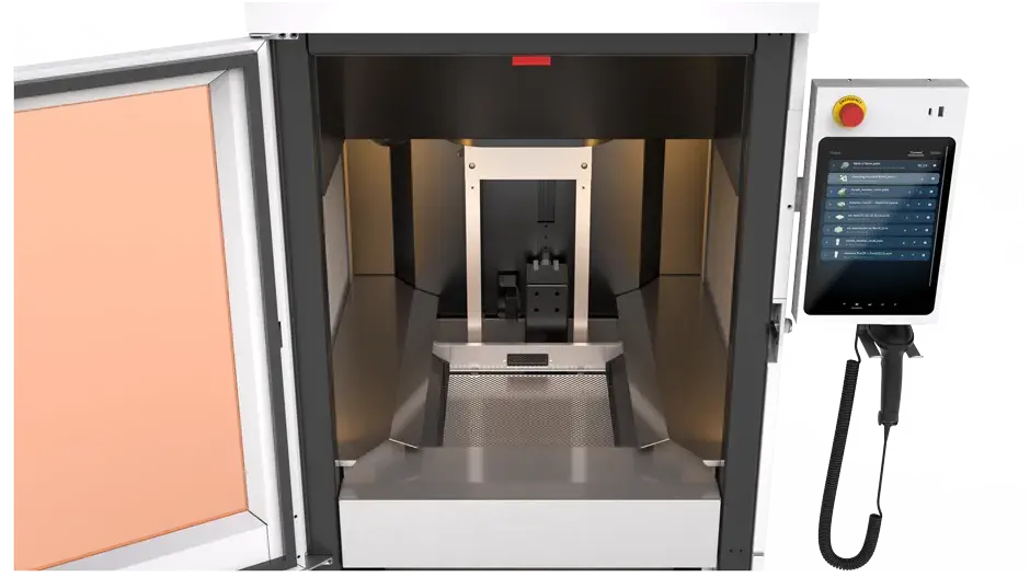 3D-Drucker PSLA 270 geöffnet, Benutzeroberfläche der Software sichtbar