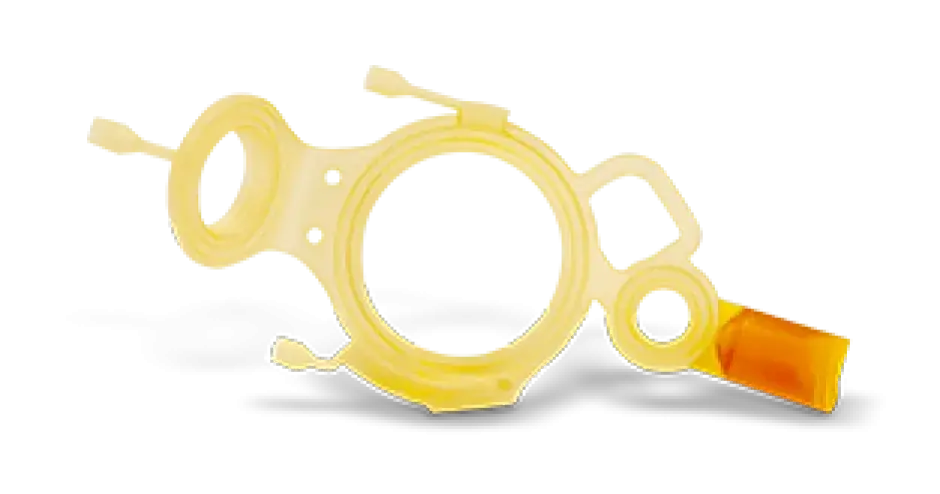 Ein gedrucktes medizinisches Teil aus Figure 4 EGGSHELL-AMB 10