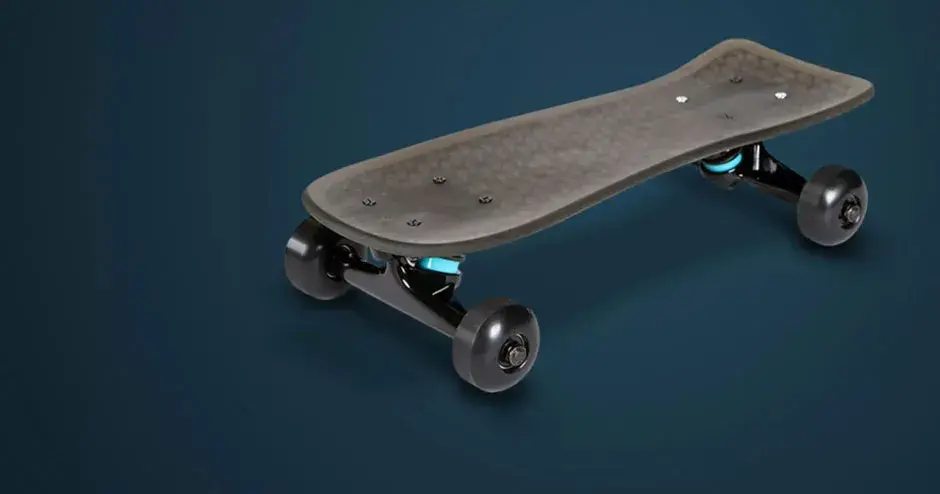 Ein 3D-gedrucktes Skateboard, das mithilfe der MJP-Technologie hergestellt wurde