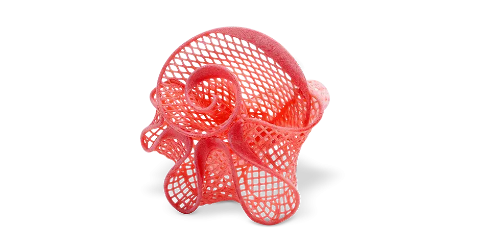 Ein Wachsring aus VisiJet Wax Jewel Red